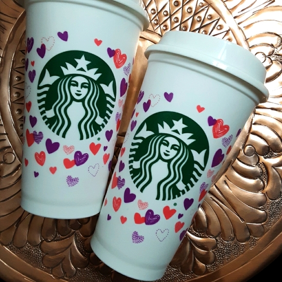Starbucks Other - STARBUCKS LTD ED VALENTINE COLOR-CHANGE DRINK CUPS! NEW!